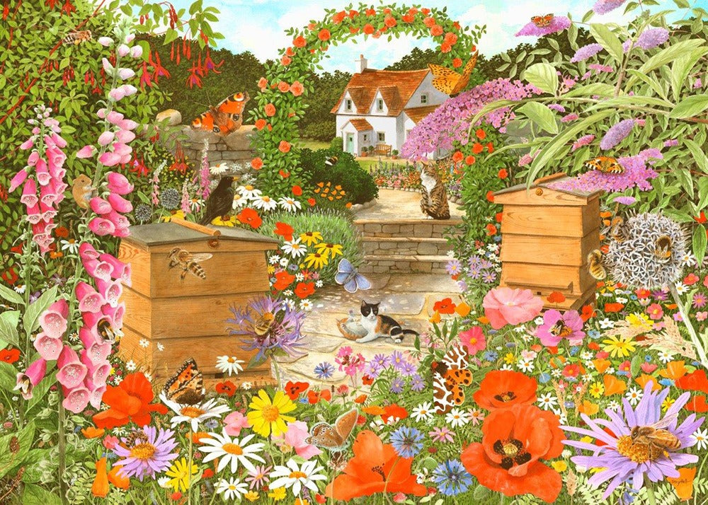 Artwork: Bee Happy – 1000 Piece Jigsaw Puzzle (House of Puzzles)