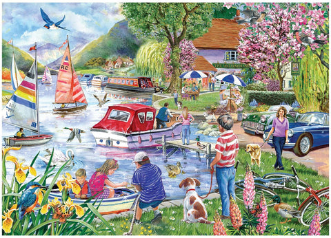 Artwork: Waterside Inn by Robert Barry - 500 Piece Big Jigsaw Puzzle (House of Puzzles)