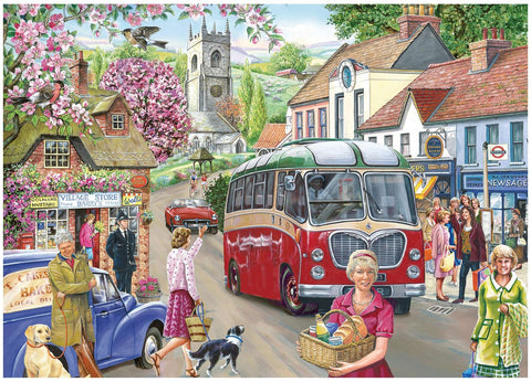 Artwork: Here Comes the Bus by Robert Barry - 500 Piece Jigsaw Puzzle (House of Puzzles)