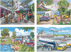 Artwork: Going Places - 4 x 500 Piece Jigsaw Puzzle (House of Puzzles)