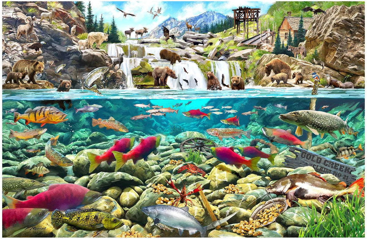 Artwork: Gold Creek by Richard Macneil - 1000 Piece Jigsaw Puzzle (House of Puzzles)