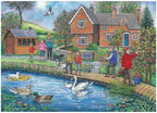 Artwork: Plum Cottage by Ray Cresswell - 250 XL Piece Jigsaw Puzzle (House of Puzzles)