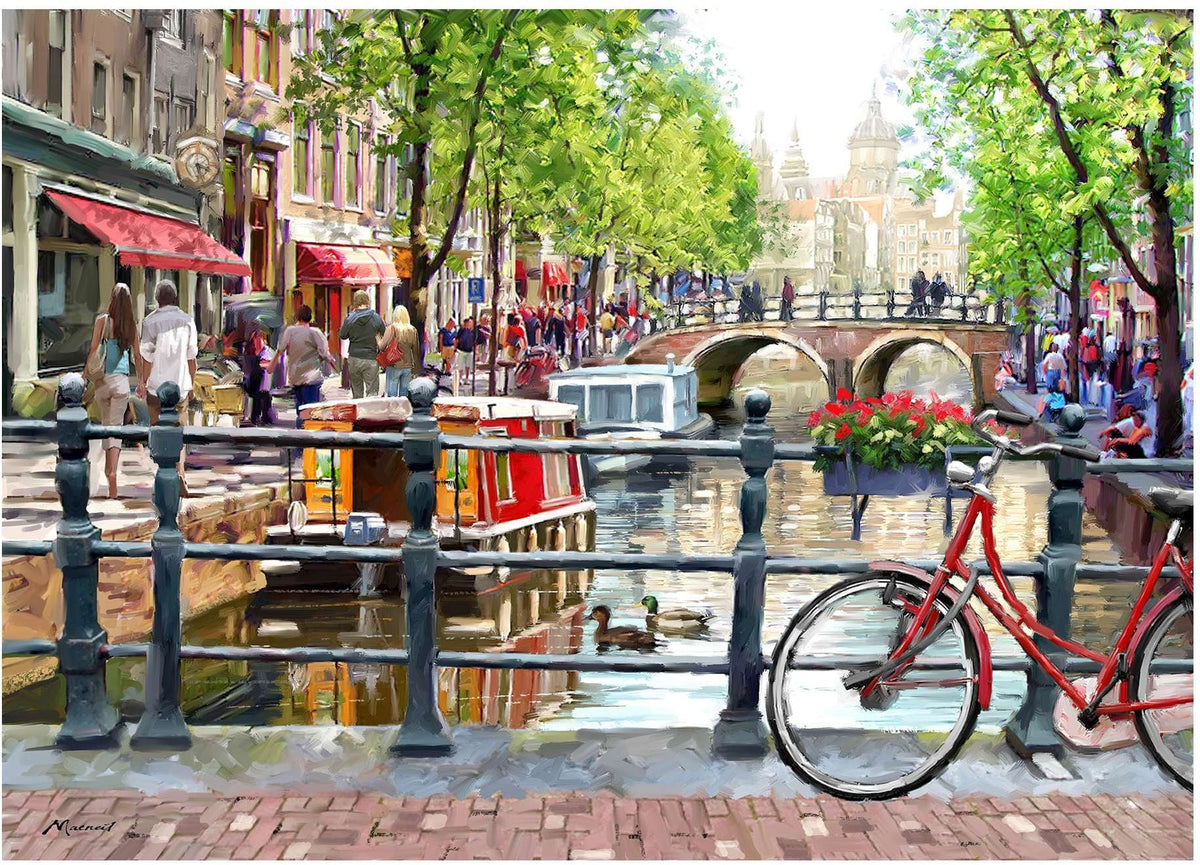 Artwork: Spring in Amsterdam by Richard Macneil - 1000 Piece Jigsaw Puzzle (House of Puzzles)