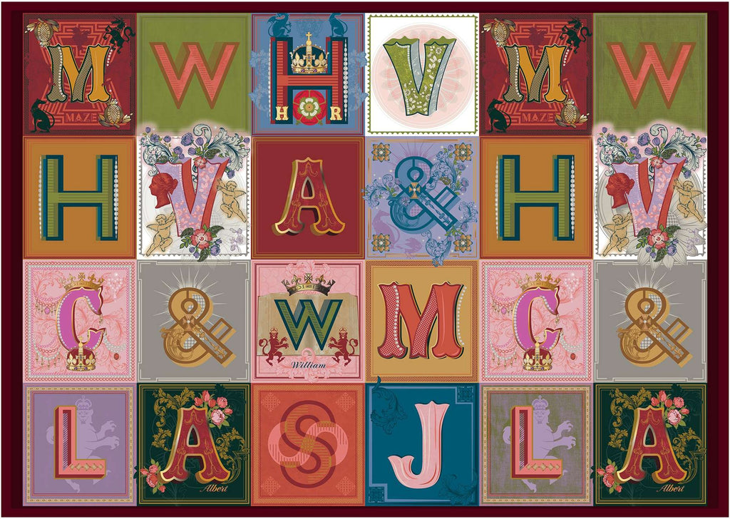 Artwork: Royal Monograms - Historic Royal Palaces 1000 Piece Jigsaw Puzzle (House of Puzzles)