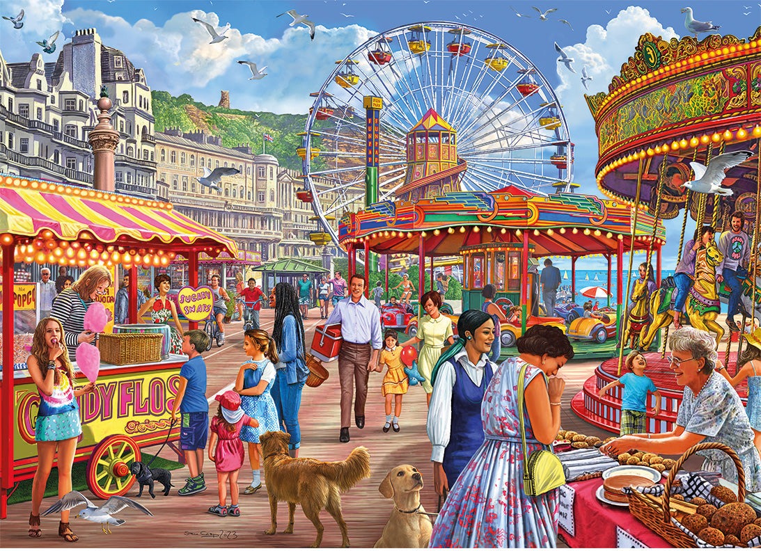 Artwork: Hastings Promenade – 500 XL Piece Jigsaw Puzzle (Gibsons)