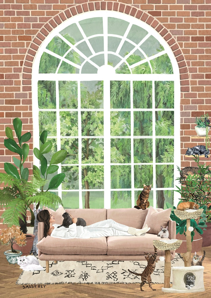 Artwork: Cat Sanctuary - 1000 Piece Jigsaw Puzzle (Magnolia)