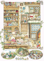 Brambly Hedge Picnic Preparations by Jill Barklem - 500 Piece Jigsaw Puzzle + Poster (Cobble Hill)