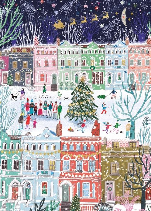 Christmas in London by  Emma Frances Grant – 3 x 500 Piece Jigsaw Puzzles (Gibsons)