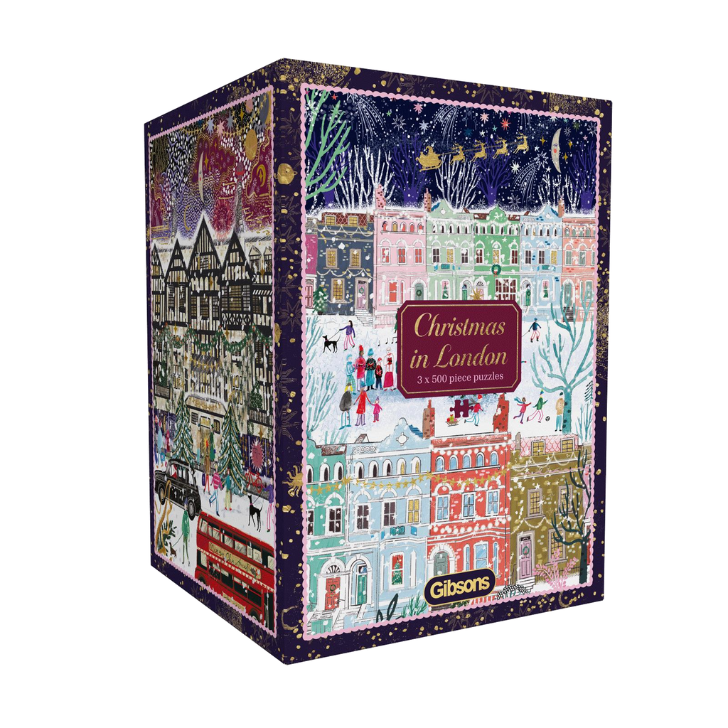 Christmas in London by  Emma Frances Grant – 3 x 500 Piece Jigsaw Puzzles (Gibsons)