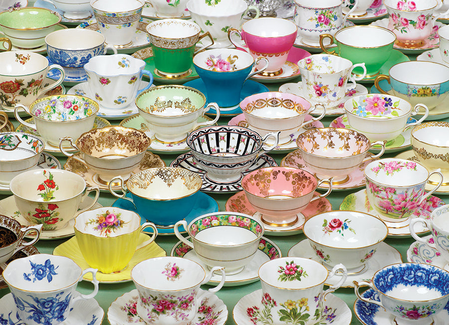 Artwork: Teacups - 1000 Piece Jigsaw Puzzle (Cobble Hill)