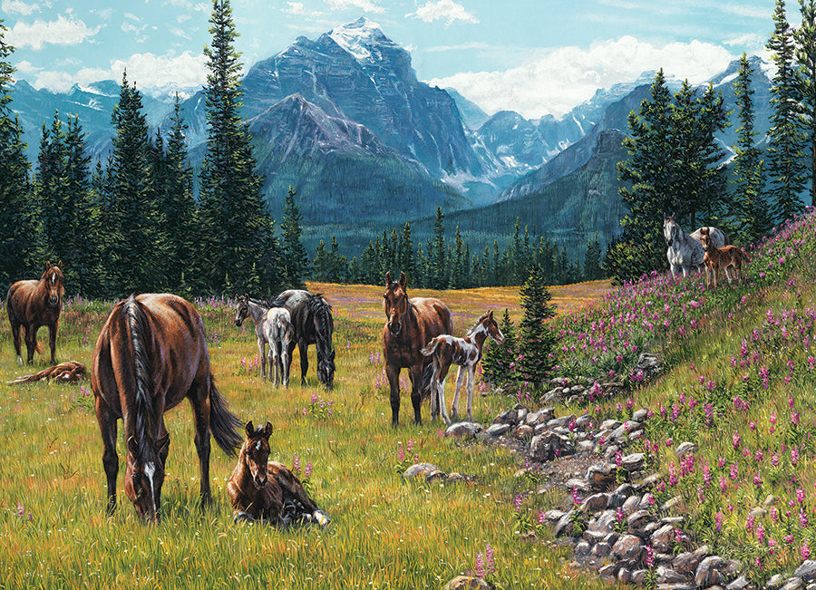Artwork: Horse Meadow – 1000 Piece Jigsaw Puzzle (Cobble Hill)