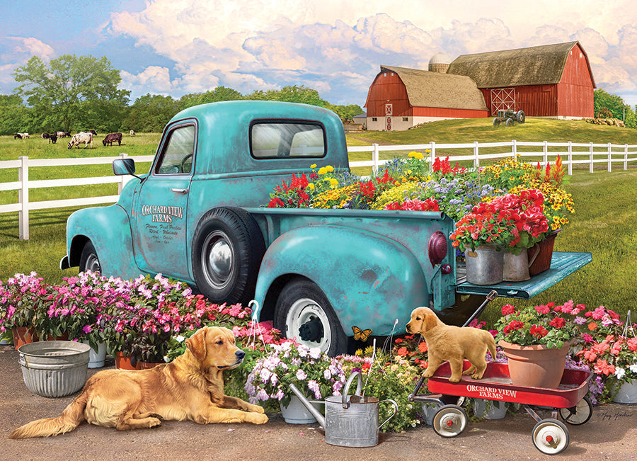 Artwork: Flower Truck - 1000 Piece Jigsaw Puzzle (Cobble Hill)