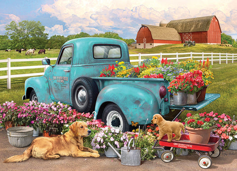 Artwork: Flower Truck - 1000 Piece Jigsaw Puzzle (Cobble Hill)