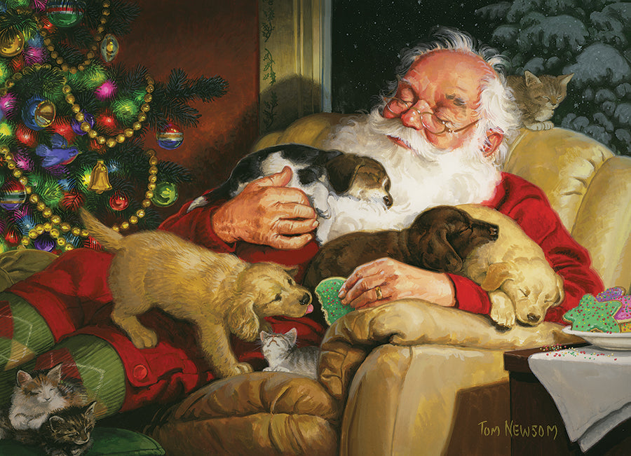 Artwork: Santa's Quiet Time – 1000 Piece Jigsaw Puzzle (Cobble Hill)