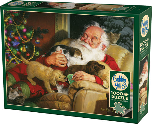 Santa's Quiet Time – 1000 Piece Jigsaw Puzzle (Cobble Hill)
