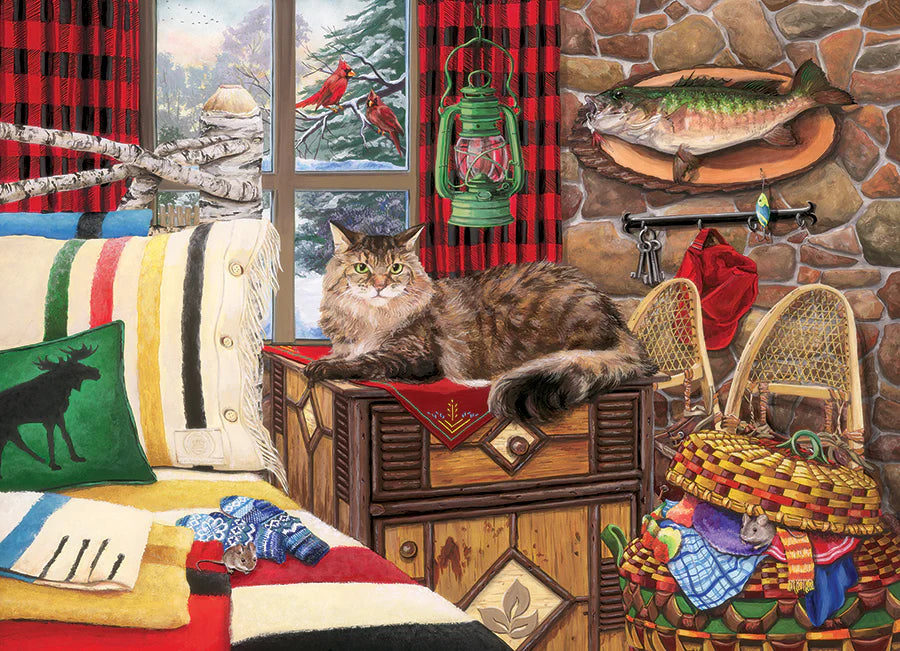 Lodge Cat - 1000 Piece Jigsaw Puzzle (Cobble Hill)