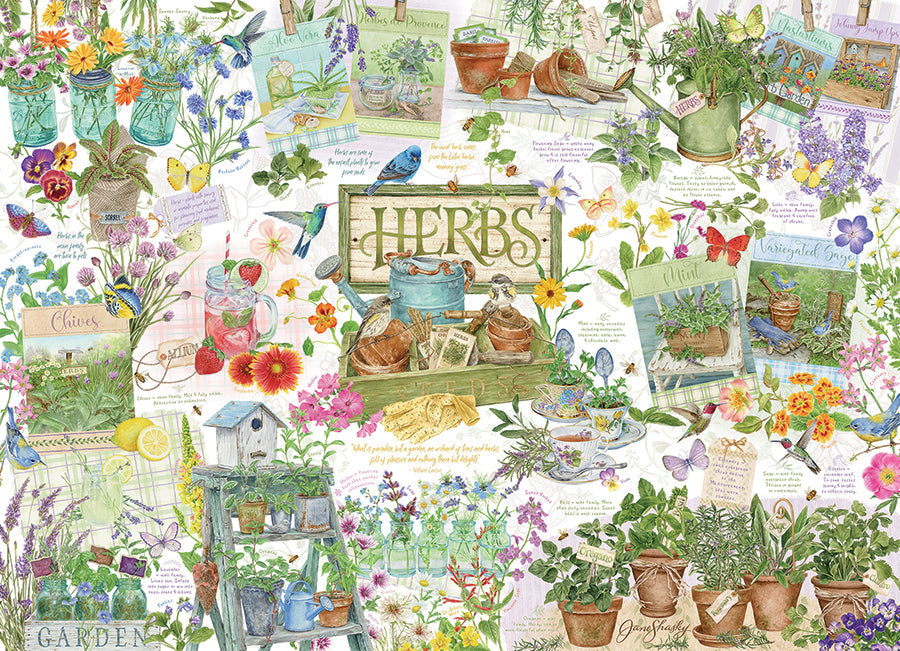 Artwork: Herb Garden by Jane Shasky - 1000 Piece Jigsaw Puzzle (Cobble Hill)