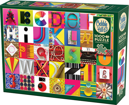 Found Alphabet – 1000 Piece Jigsaw Puzzle (Cobble Hill) - Completed Puzzle