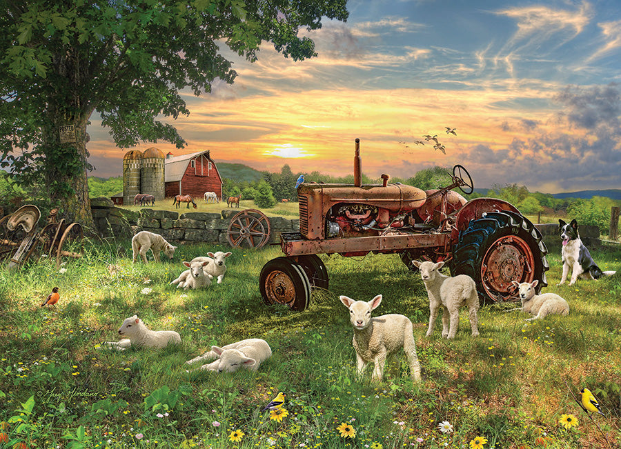 Artwork: Field at Sunrise – 1000 Piece Jigsaw Puzzle (Cobble Hill)