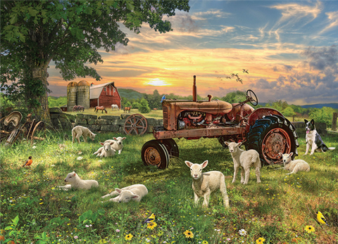 Field at Sunrise – 1000 Piece Jigsaw Puzzle (Cobble Hill)