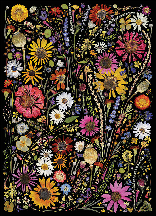Artwork: Flower Press Happiness – 1000 Piece Jigsaw Puzzle (Cobble Hill)