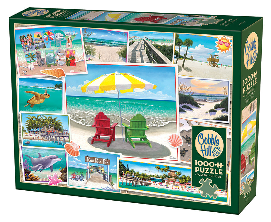 Box, turned left: Happy Place – 1000 Piece Jigsaw Puzzle (Cobble Hill)