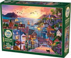 Coastal Town at Sunset – 1000 Piece Jigsaw Puzzle (Cobble Hill)