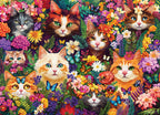 Artwork: Blooming Whiskers - 1000 Piece Jigsaw Puzzle (Cobble Hill)