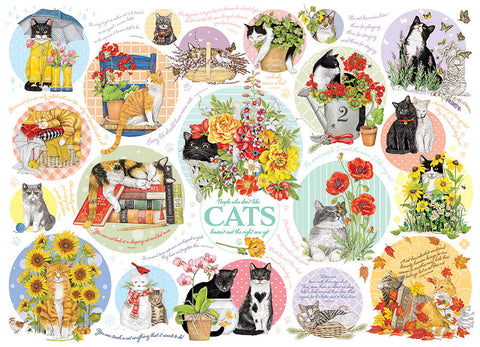 Artwork: Cat Thoughts - 1000 Piece Jigsaw Puzzle (Cobble Hill)