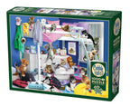 Box, turned left: Kitten Slumber Party – 1000 Piece Jigsaw Puzzle (Cobble Hill)