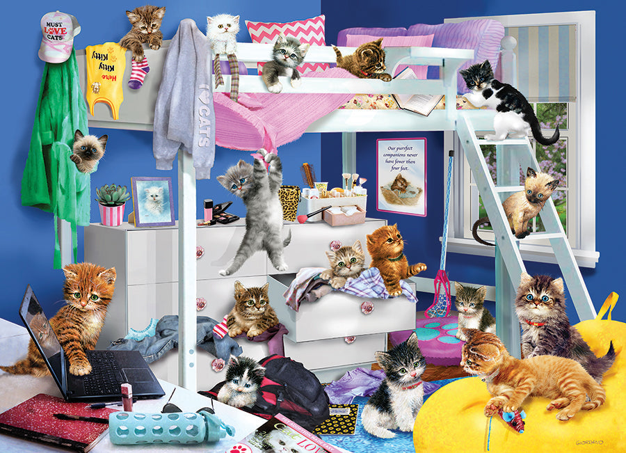 Artwork: Kitten Slumber Party – 1000 Piece Jigsaw Puzzle (Cobble Hill)