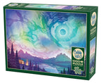 Box, turned left: Aurora - 1000 Piece Jigsaw Puzzle (Cobble Hill)