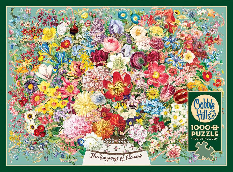 Box, straight on: The Language of Flowers – 1000 Piece Jigsaw Puzzle (Cobble Hill)