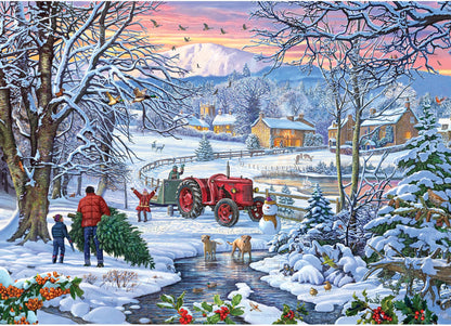 Gibsons - Bringing Home the Tree - 100 XL Piece Jigsaw Puzzle