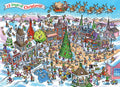 Artwork: Doodle Town: 12 Days of Christmas – 1000 Piece Jigsaw Puzzle (Cobble Hill)