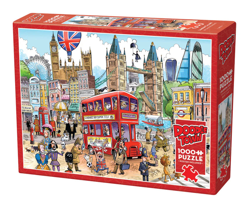 Doodle Town: London - 1000 Piece Jigsaw Puzzle