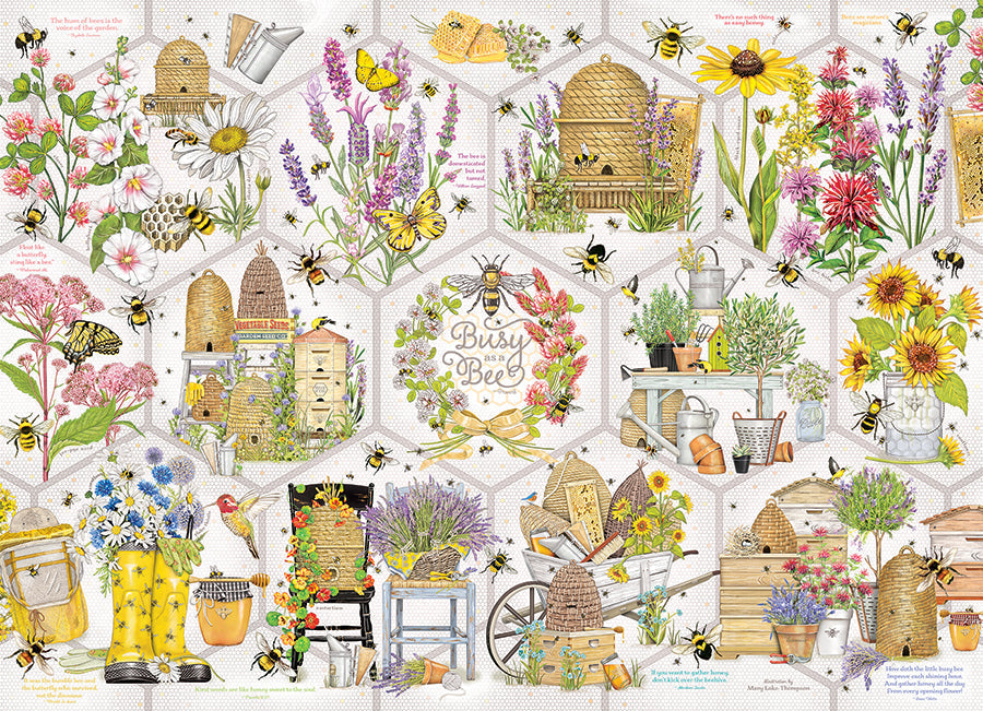 Artwork: Busy As A Bee - 500 Piece Cobble Hill Jigsaw Puzzle (Cobble Hill)