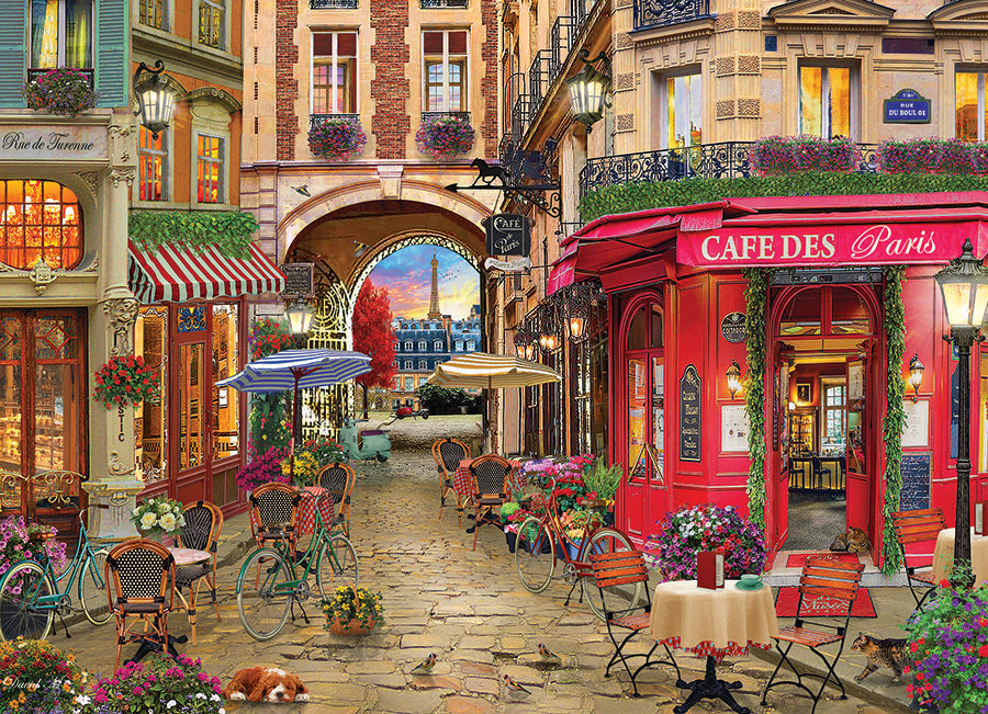 Artwork: Café des Paris – 500 Piece Jigsaw Puzzle (Cobble Hill)