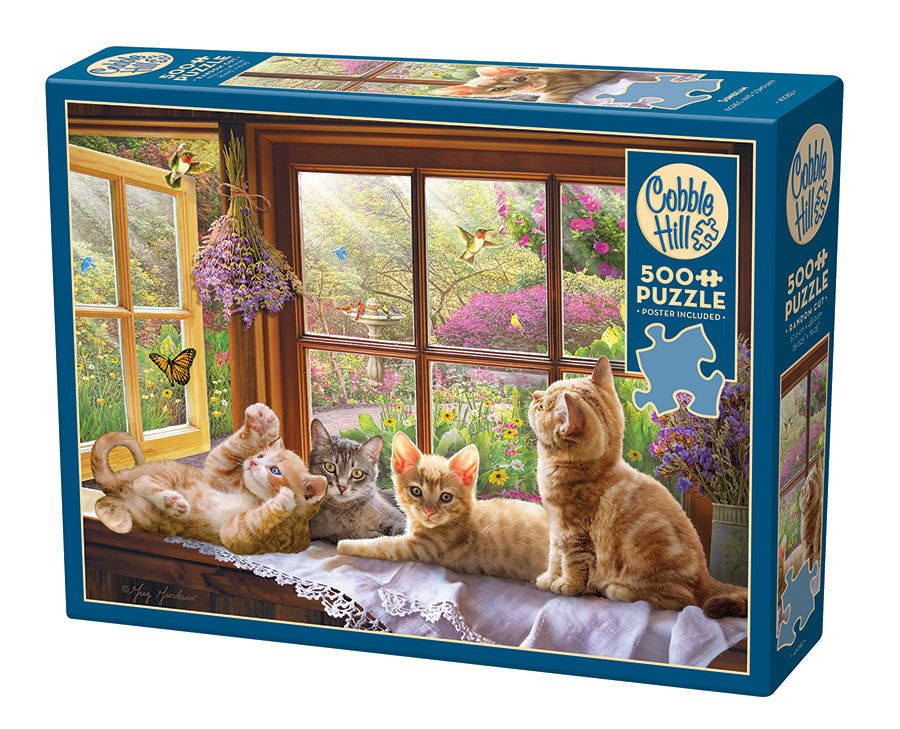 Box, turned left: Sunbeam – 500 Piece Jigsaw Puzzle (Cobble Hill)