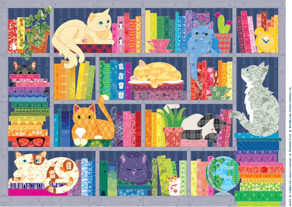 Rainbow Cats- 500 Piece Jigsaw Puzzle (Cobble Hill)