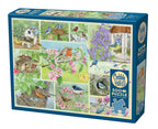 Box, turned left: Garden Birds in Spring – 500 Piece Jigsaw Puzzle (Cobble Hill)
