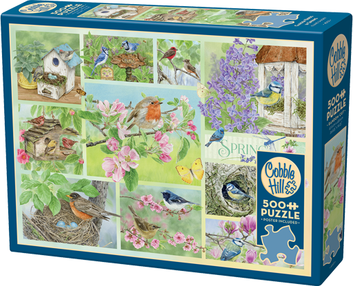 Garden Birds in Spring – 500 Piece Jigsaw Puzzle (Cobble Hill)