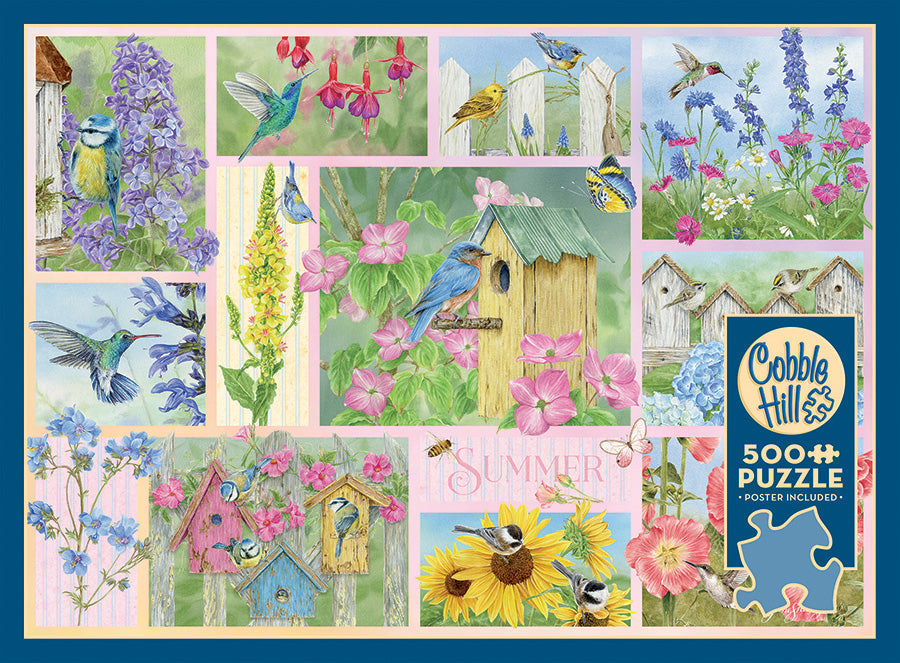 Box, straight on: Garden Birds in Summer – 500 Piece Jigsaw Puzzle (Cobble Hill)