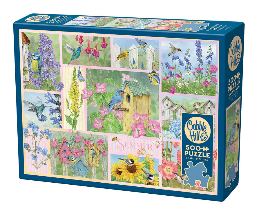 Box, turned left: Garden Birds in Summer – 500 Piece Jigsaw Puzzle (Cobble Hill)