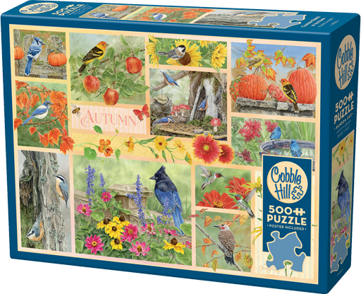 Garden Birds in Autumn – 500 Piece Jigsaw Puzzle (Cobble Hill)