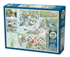 Box, turned left: Garden Birds in Winter – 500 Piece Jigsaw Puzzle (Cobble Hill)