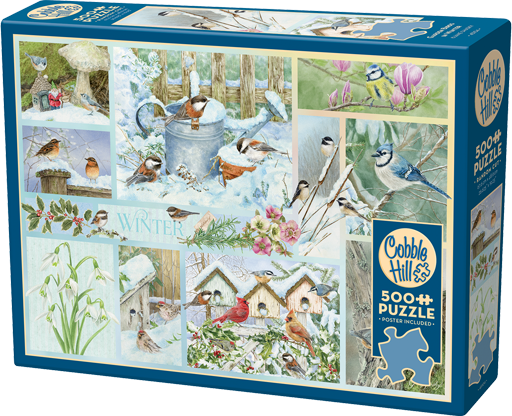 Garden Birds in Winter – 500 Piece Jigsaw Puzzle (Cobble Hill)