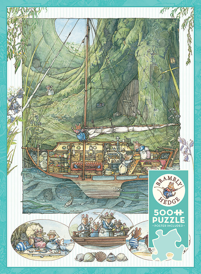 Box, straight on: Brambly Hedge: All Aboard – 500 Piece Jigsaw Puzzle (Cobble Hill)