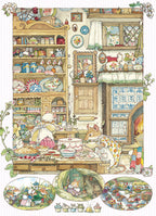 Artwork: Brambly Hedge Picnic Preparations by Jill Barklem - 500 Piece Jigsaw Puzzle + Poster (Cobble Hill)
