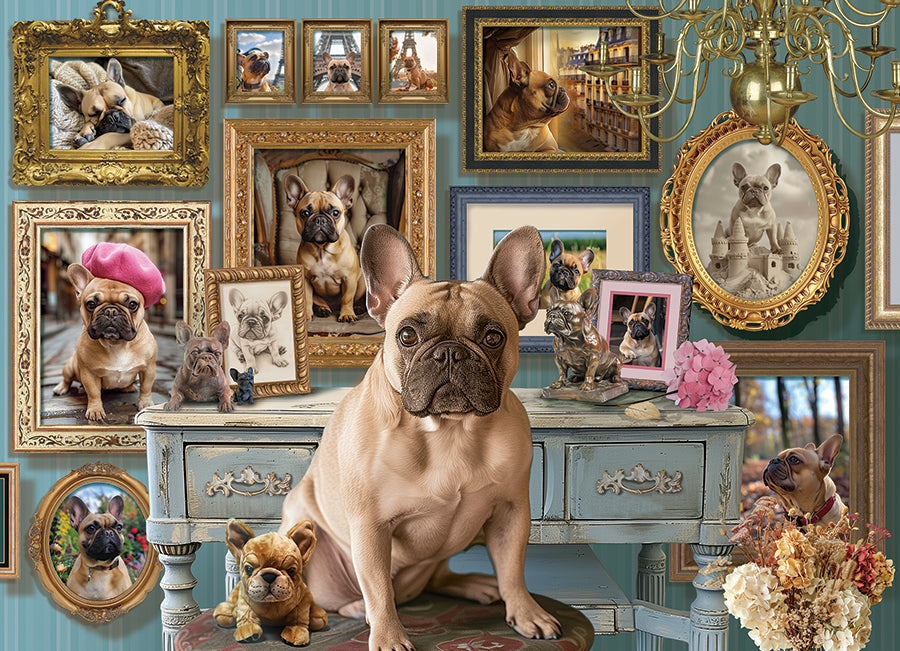 Artwork: Frenchie – 500 Piece Jigsaw Puzzle (Cobble Hill)